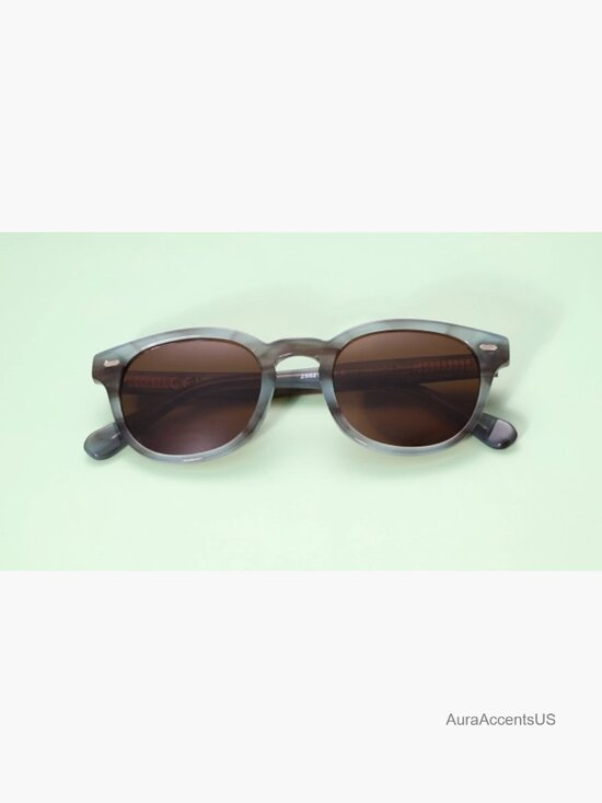 Polarized Retro Round Sunglasses UV Protection Acetate Frame main image 6
